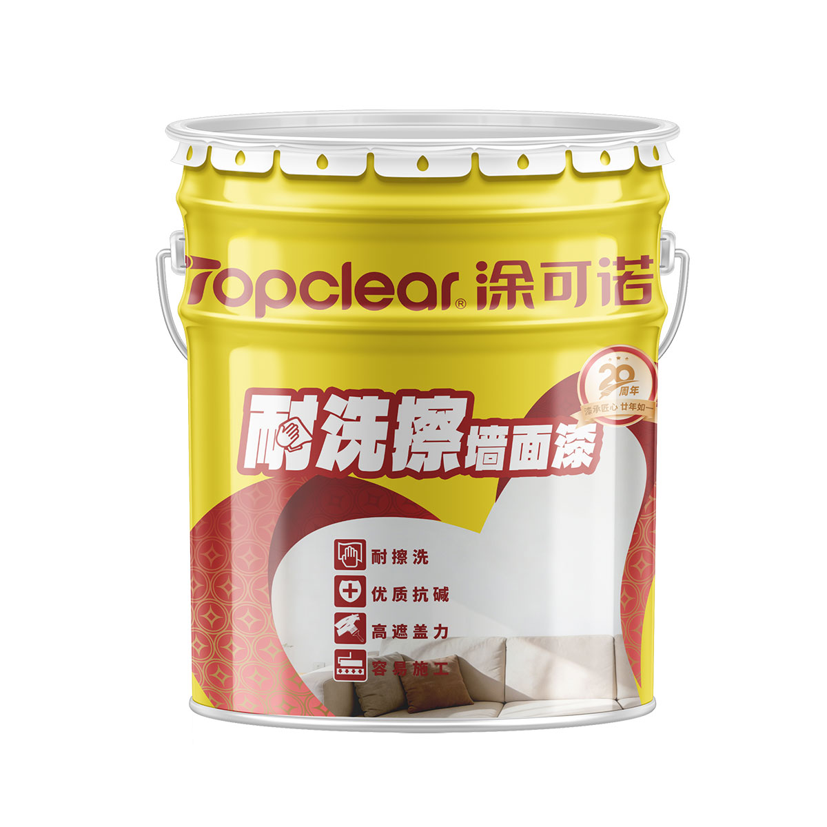 涂可诺耐洗擦墙面漆